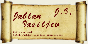 Jablan Vasiljev vizit kartica